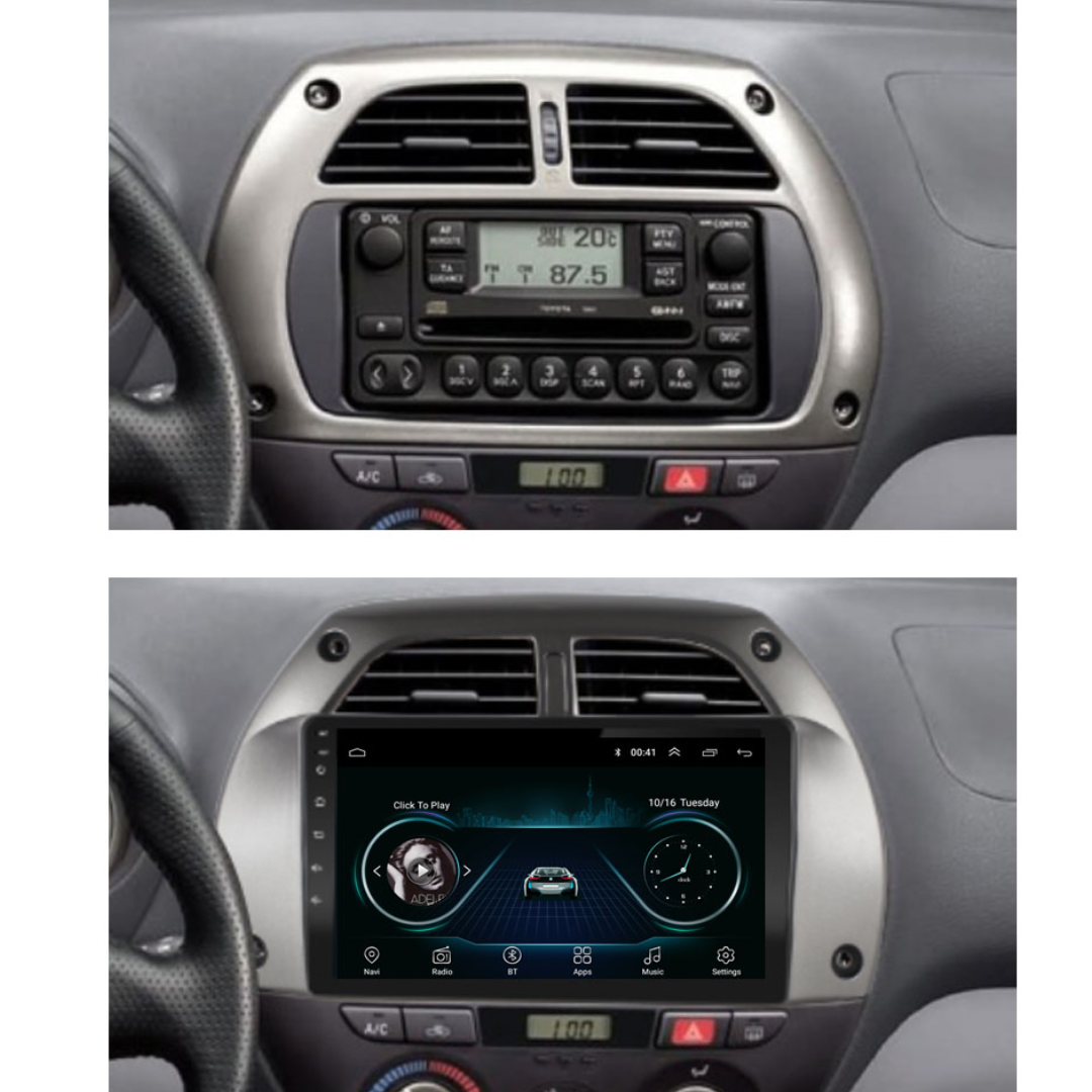 Daiko Multimedia Unit Wireless Carplay Android Auto For Toyota RAV4 2000-2005