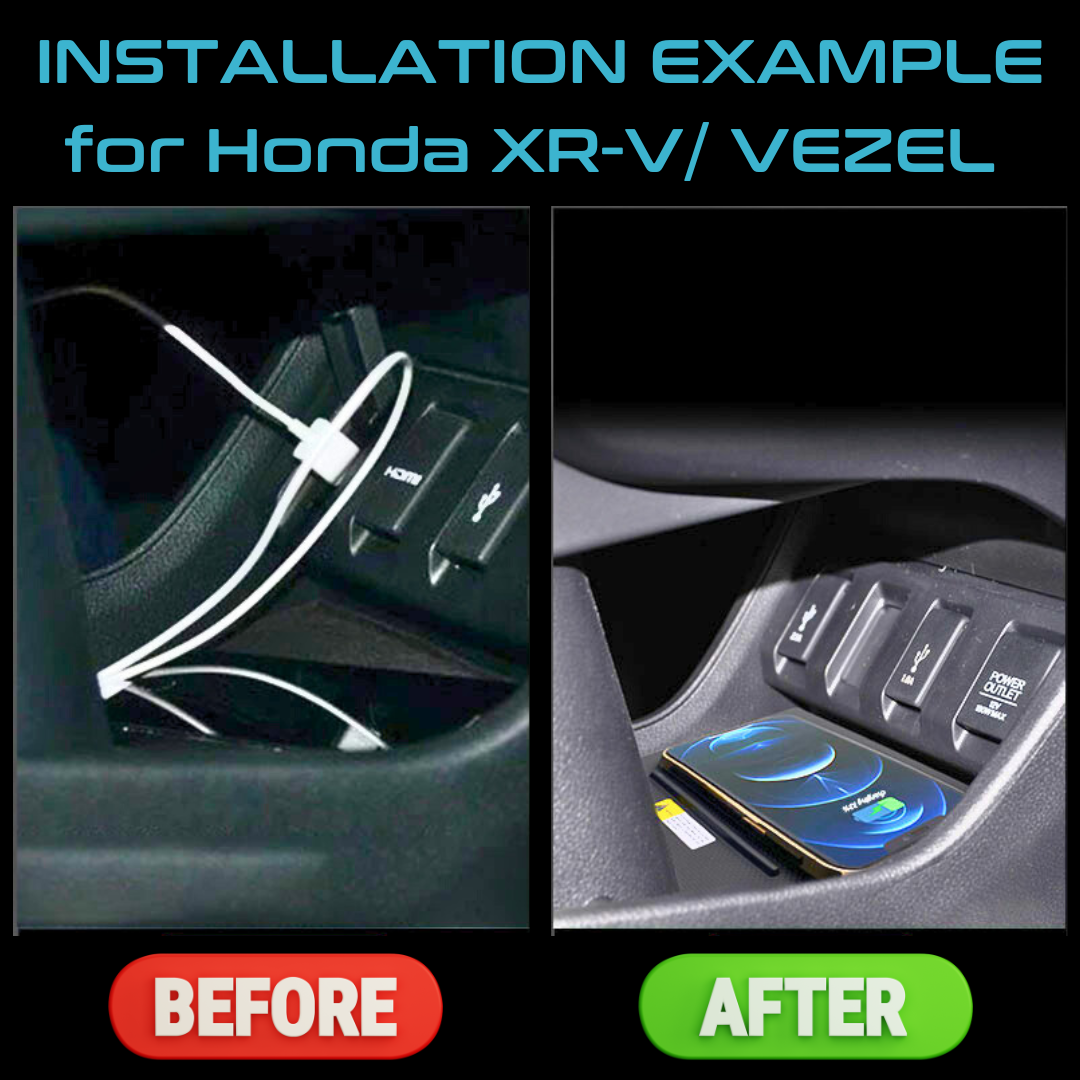 Wireless Charger For Honda Vezel / HR-V / XR-V 2015-2021 15W Fast Charging For Mobile Phone