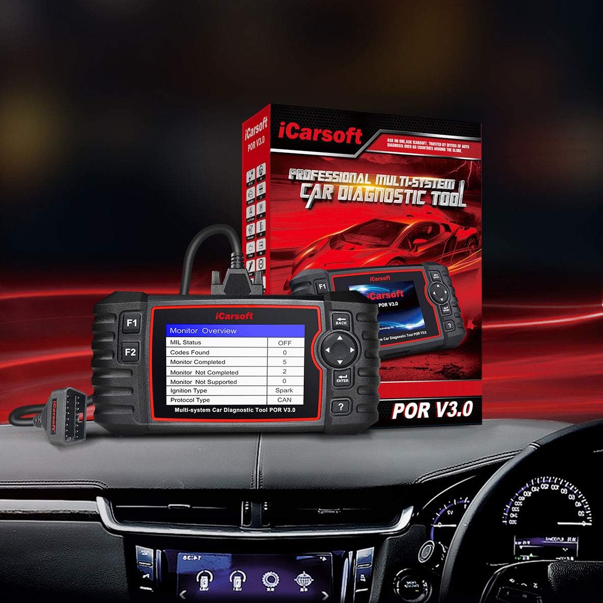 Bidirectional Diagnostic Tool for Porsche iCarsoft POR V3.0 2025 Edition All System OBD2 Scanner