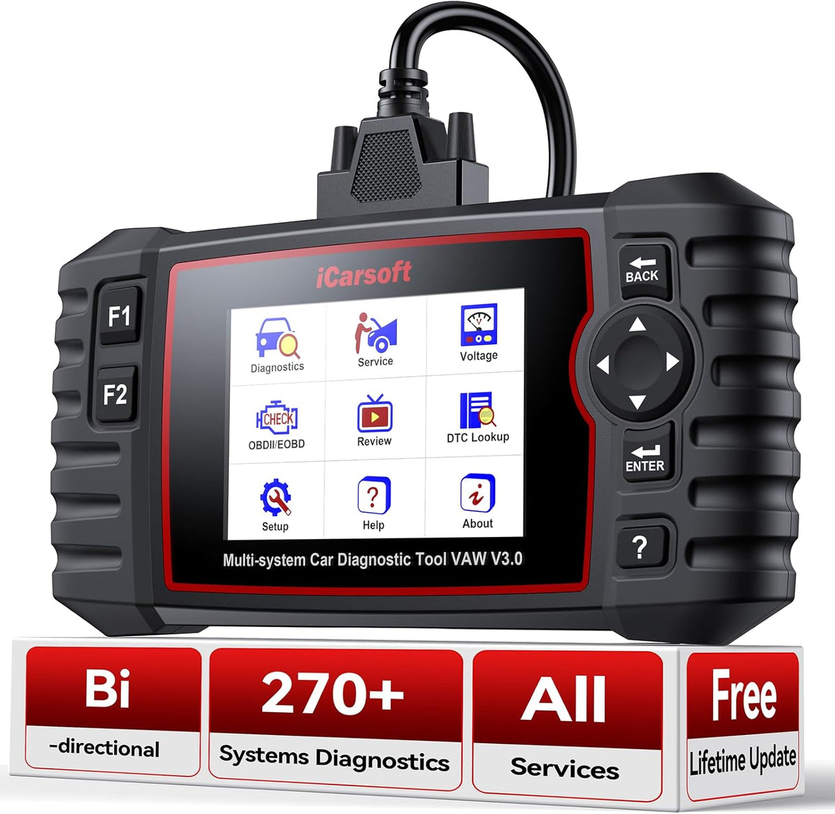 iCarsoft VAWS V3.0 2025 Bidirectional Scan Tool for VW, Audi, Bentley, Seat, Skoda and etc, 42 Special Services Full Systems OBD2 Diagnostic Scanner ECU Coding in-Depth Code Reader