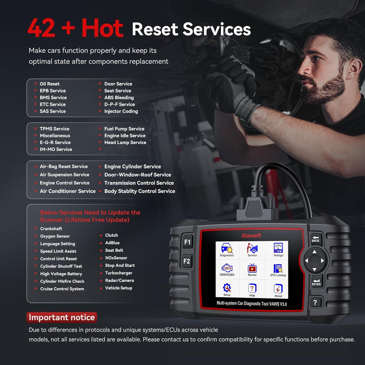 iCarsoft VAWS V3.0 2025 Bidirectional Scan Tool for VW, Audi, Bentley, Seat, Skoda and etc, 42 Special Services Full Systems OBD2 Diagnostic Scanner ECU Coding in-Depth Code Reader