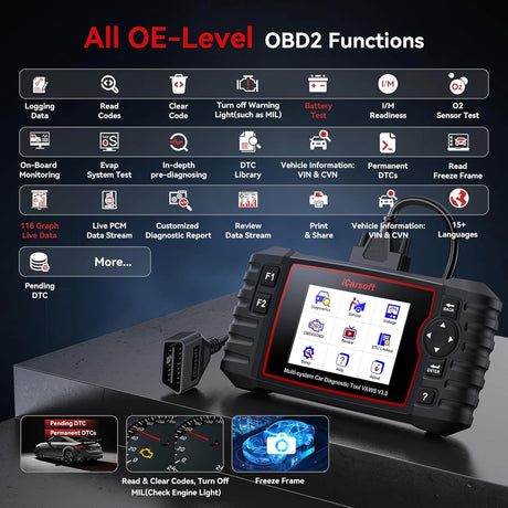 iCarsoft VAWS V3.0 2025 Bidirectional Scan Tool for VW, Audi, Bentley, Seat, Skoda and etc, 42 Special Services Full Systems OBD2 Diagnostic Scanner ECU Coding in-Depth Code Reader