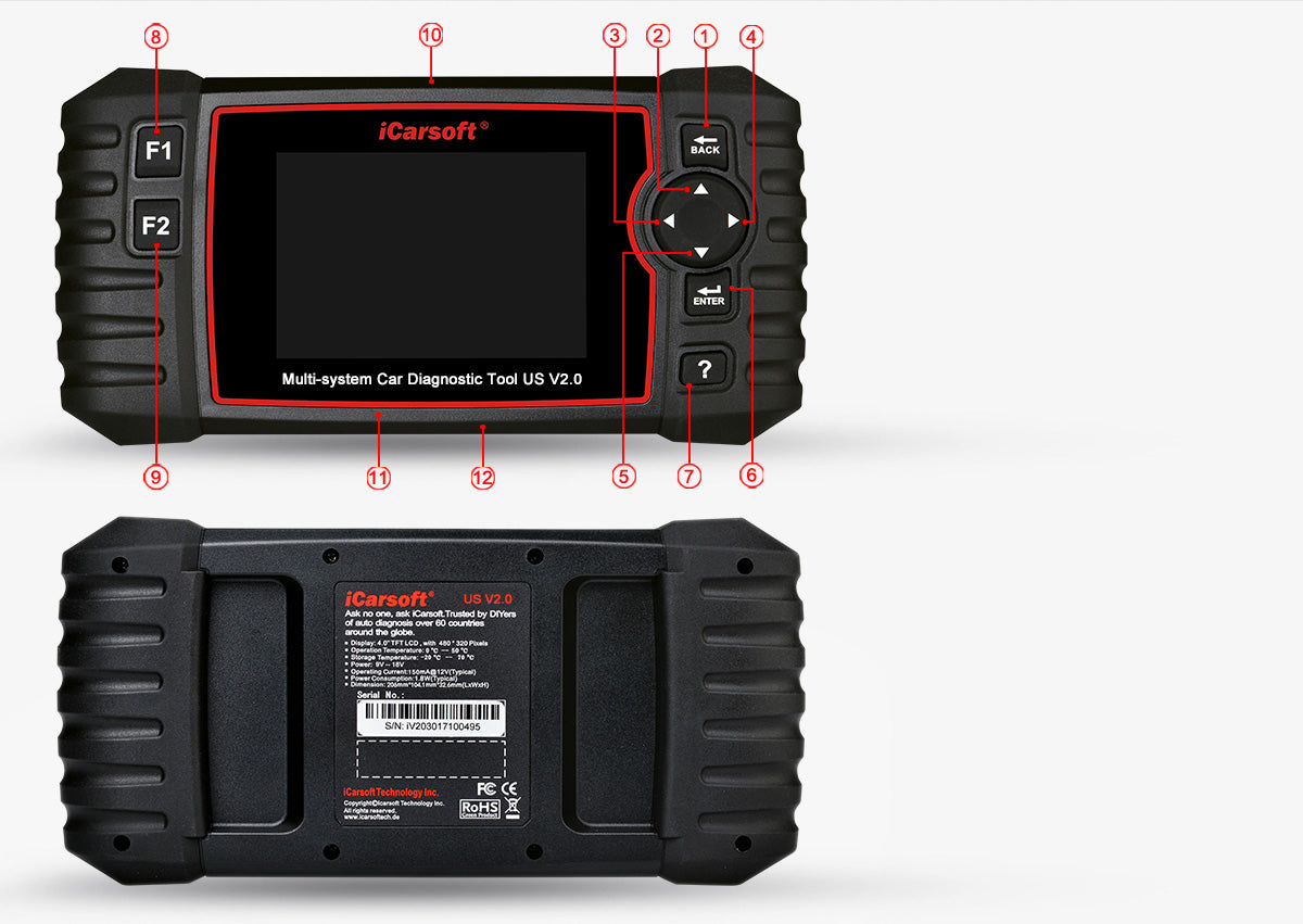Car Diagnostic Tool iCarsoft US V2.0