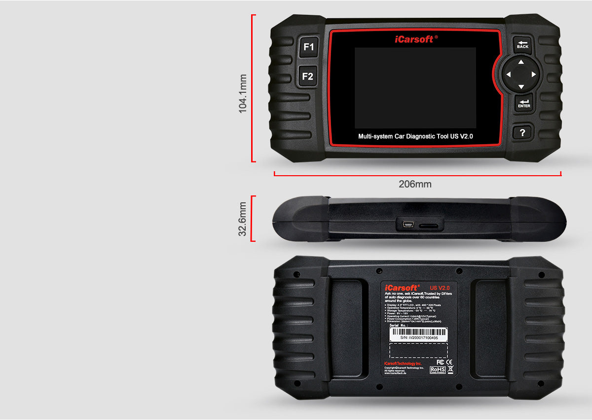 Car Diagnostic Tool iCarsoft US V2.0