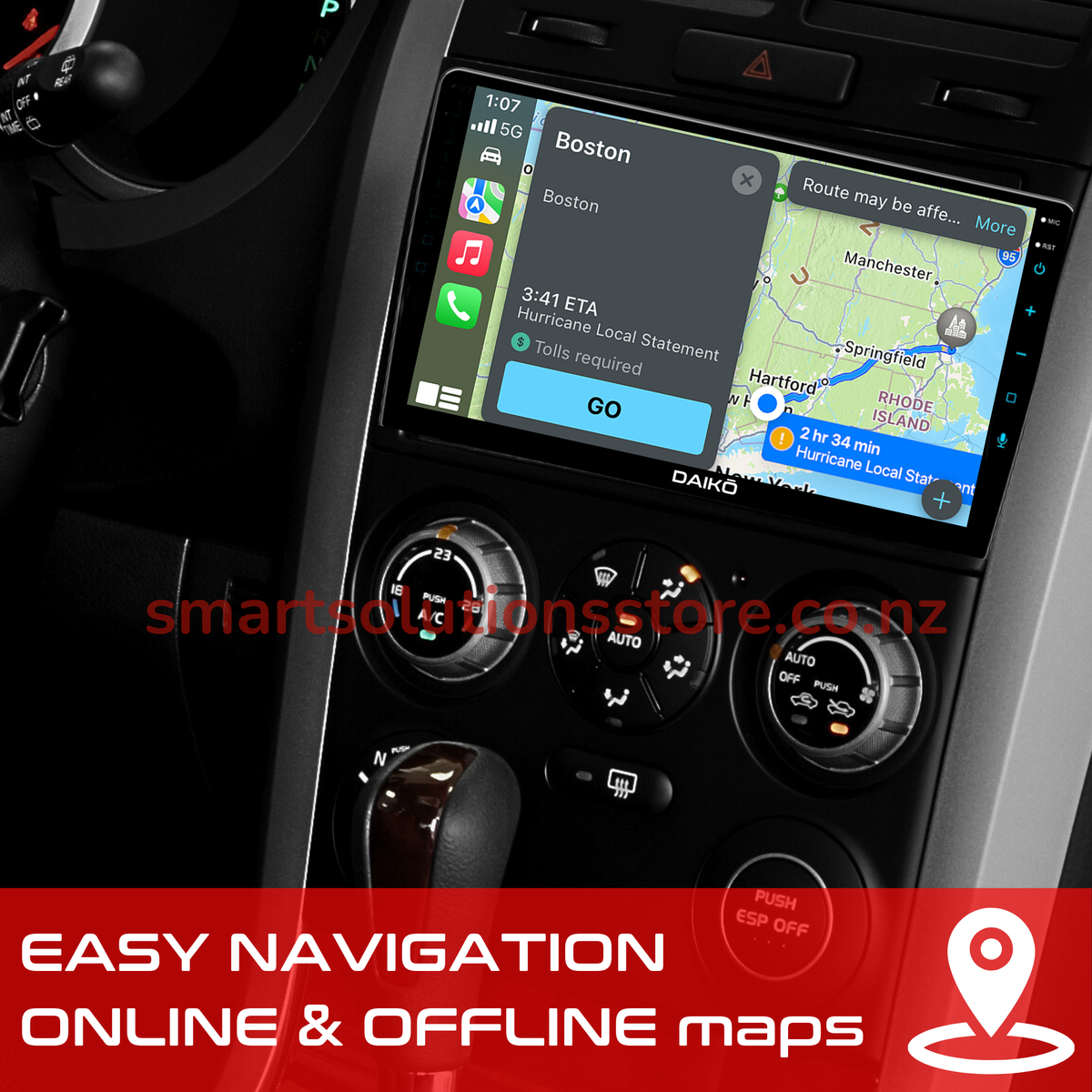 Daiko Car Stereo Carplay Android Auto For Toyota Highlander 2000-2007