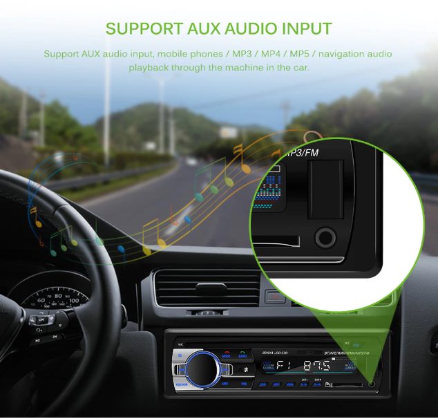 Bluetooth/USB/SD/AUX Car Stereo Player