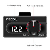 Recoil LCV Universal Bass Knob Level Controller with Built-in Digital Voltmeter