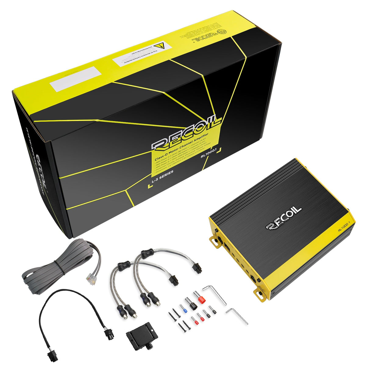 Recoil RL1000.1 Class-D Mono-block Subwoofer Amplifier 1000W RMS