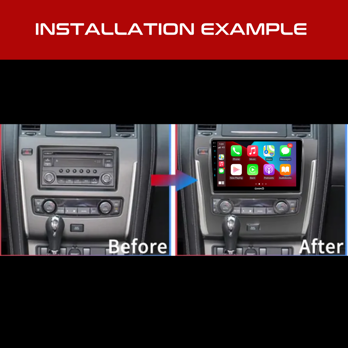 Daiko Multimedia Unit Wireless Carplay Android Auto For Nissan Patrol 2015-2023