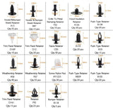 415 PCS Car Retainer Clips & Plastic Fasteners Kit-18 Most Popular Sizes