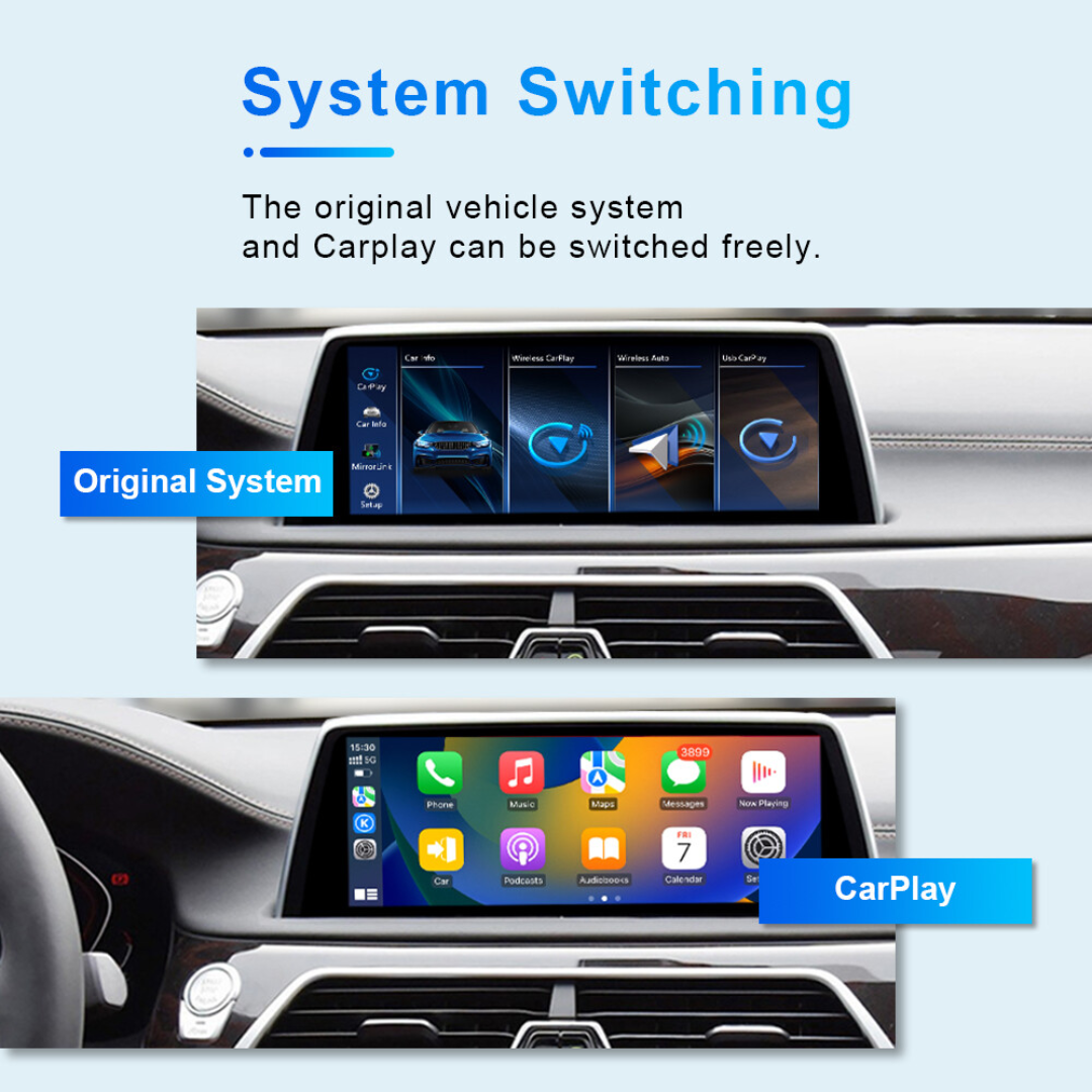 BMW 7 Series With EVO System Linux 12.3" Wireless CarPlay & Android Auto Replacement Screen