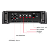Recoil RED1200.1 Car Amplifier 2500 Watts Max Class-D Car Audio Mono-block Amp
