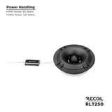 Recoil RLT250 1-Inch Slim High Compression Bullet Super Tweeters 120W Peak
