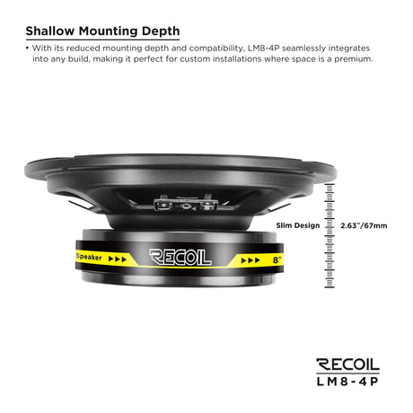 Recoil LM8-4P PRO AUDIO PRO AUDIO MIDRANGE SPEAKER Peak Power 320W RMS
