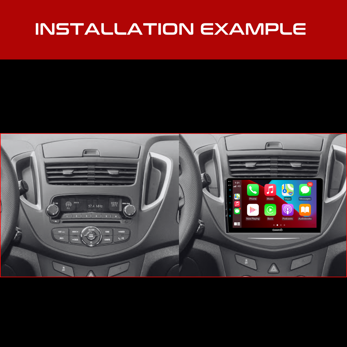 Daiko Multimedia Unit Wireless Carplay Android Auto For Holden Trax 2013-2017
