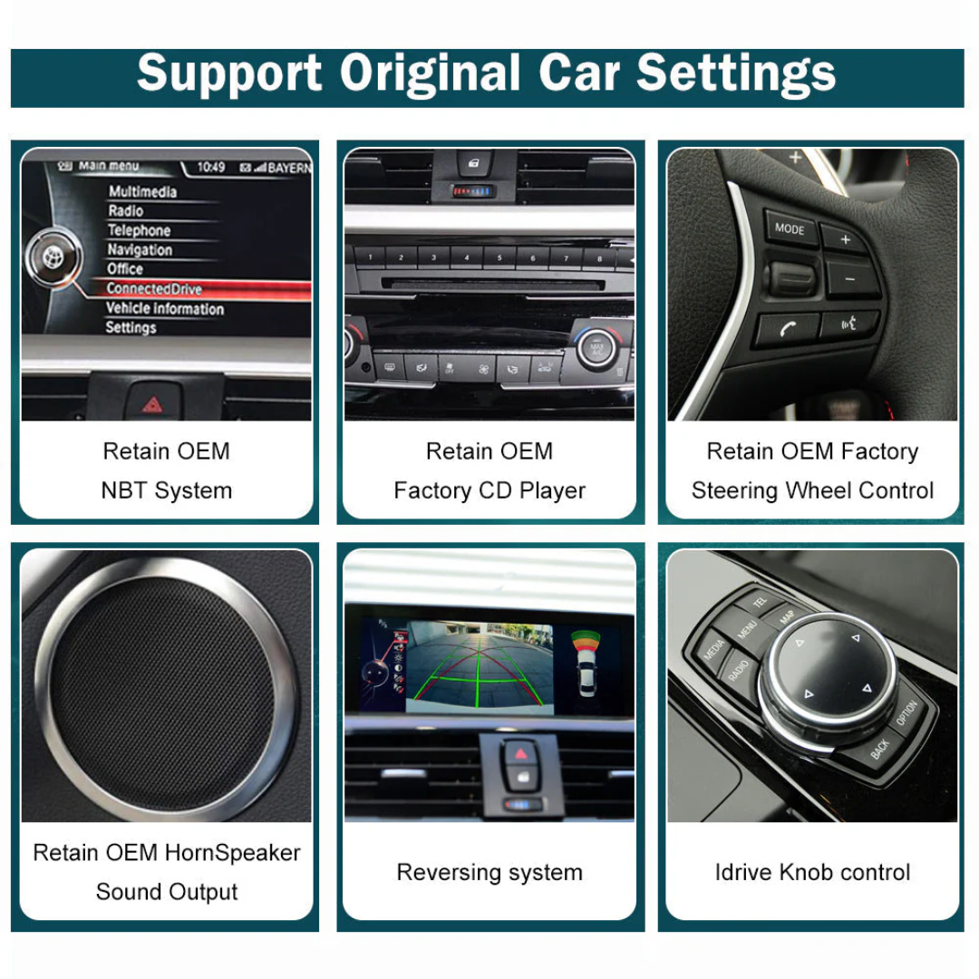 BMW 3/4 Series With NBT Linux 10.25" Wireless CarPlay & Android Auto Replacement Screen