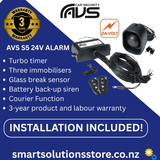 AVS Truck Alarm With Installation AVS S5 24V AS/NZS STANDARDS CERTIFIED ALARM / IMMOBILISER