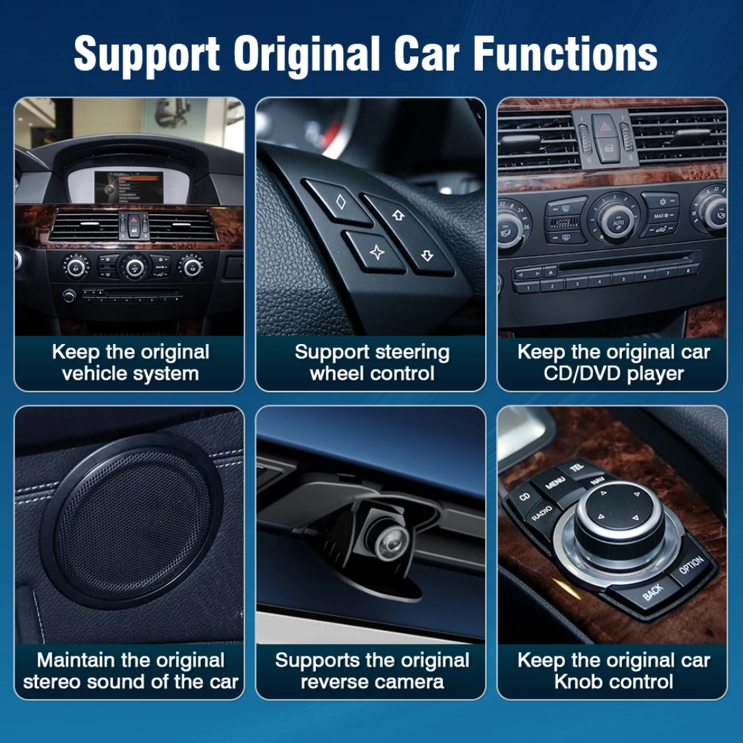 BMW 5 Series With CIC Linux 8.8" Wireless CarPlay & Android Auto Replacement Screen