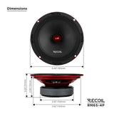 Recoil RM65-4P 6.5-Inch Red Storm Series High-Power Midrange Speaker 125W RMS