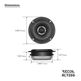 Recoil RLT250 1-Inch Slim High Compression Bullet Super Tweeters 120W Peak