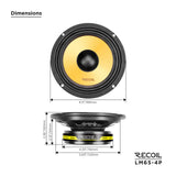 Recoil LM65-4P 6.5-Inch High-Power Midrange PRO Speaker 200W RMS