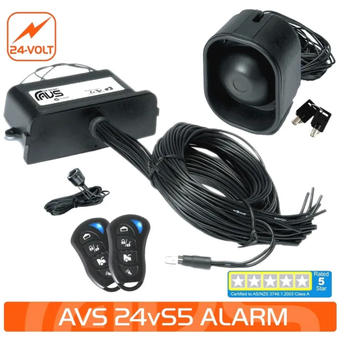 Truck Alarm AVS S5 24V  AS/NZS STANDARDS CERTIFIED ALARM / IMMOBILISER