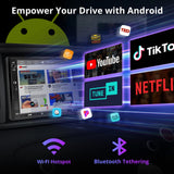 ATOTO 7inch Android Double DIN Car Stereo Wireless CarPlay & Android Auto Wi-Fi/BT/USB Tethering Built-in DSP Bluetooth Android Radio 2G+32G Phonelink FM/AM/TF A5LG2A7T