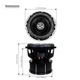 Recoil SPL12D2 SPL Series 12-Inch Competition Subwoofer 2500W RMS