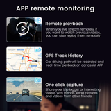 3" 4G Dash Cam – 2K Dual Lens WiFi GPS Live Remote View Car DVR