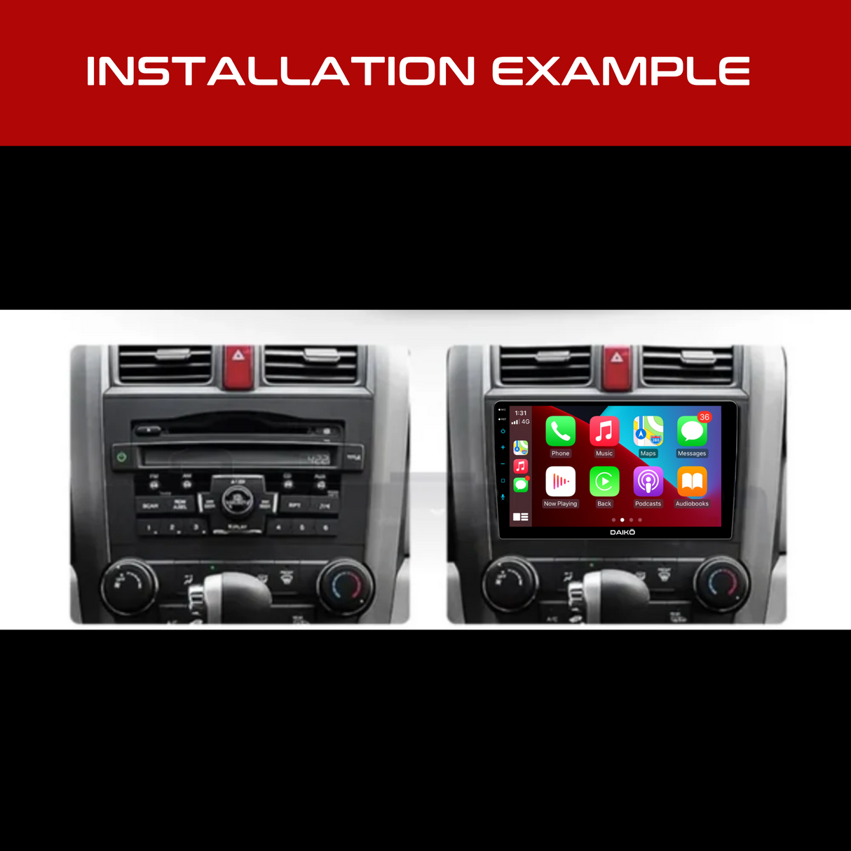 Daiko Multimedia Unit Wireless Carplay Android Auto GPS For Honda CRV 2006-2012