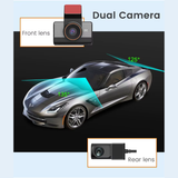 3" 4G Dash Cam – 2K Dual Lens WiFi GPS Live Remote View Car DVR