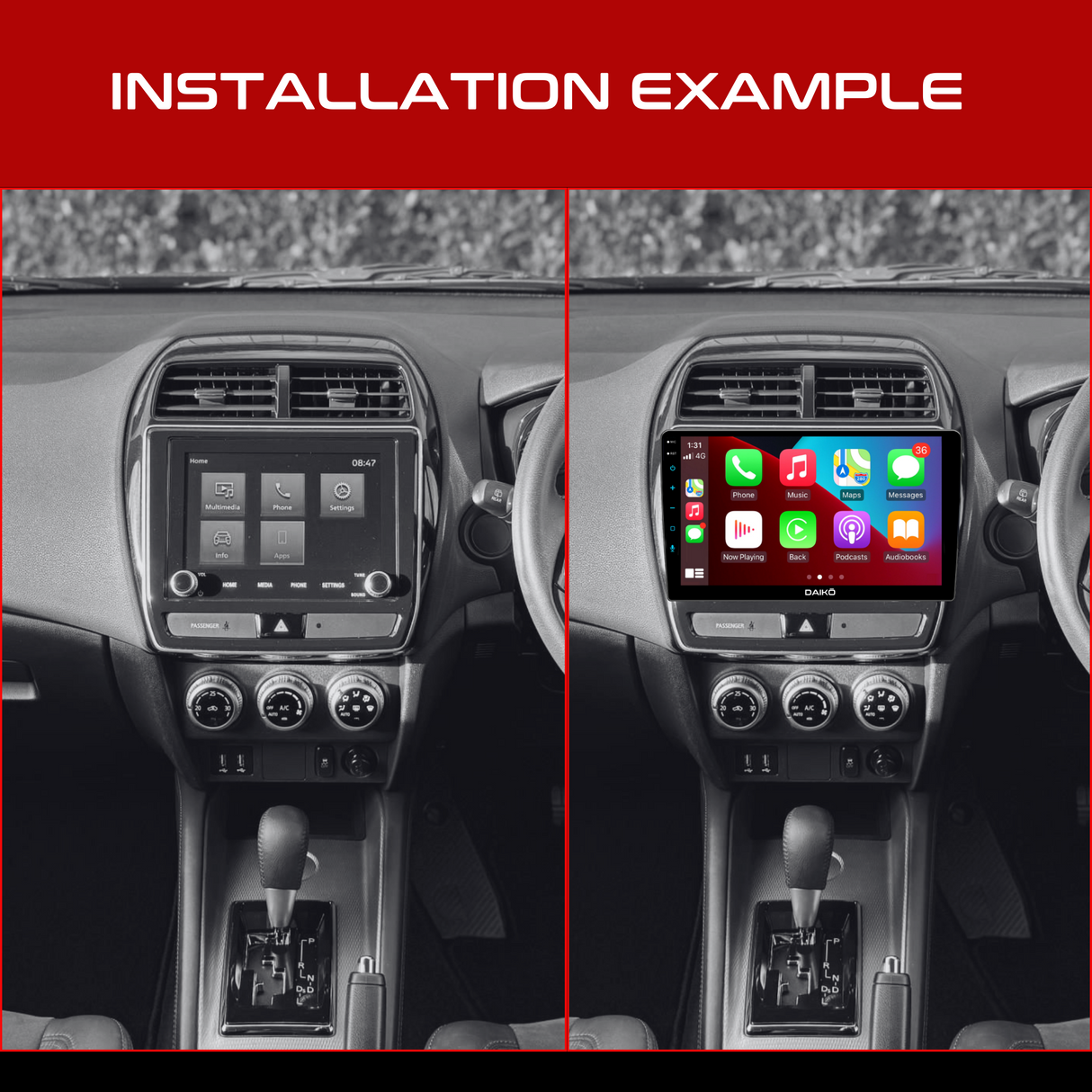 Daiko Car Stereo Wireless Carplay Android Auto For 2020 Mitsubishi ASX 2020+