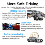10" 4K Mirror Dash Cam – Tri-Camera CarPlay & ADAS