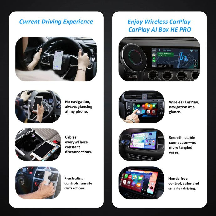 CarPlay AI Box HE PRO HDMI Edition For Wired  Carplay Equipped Cars