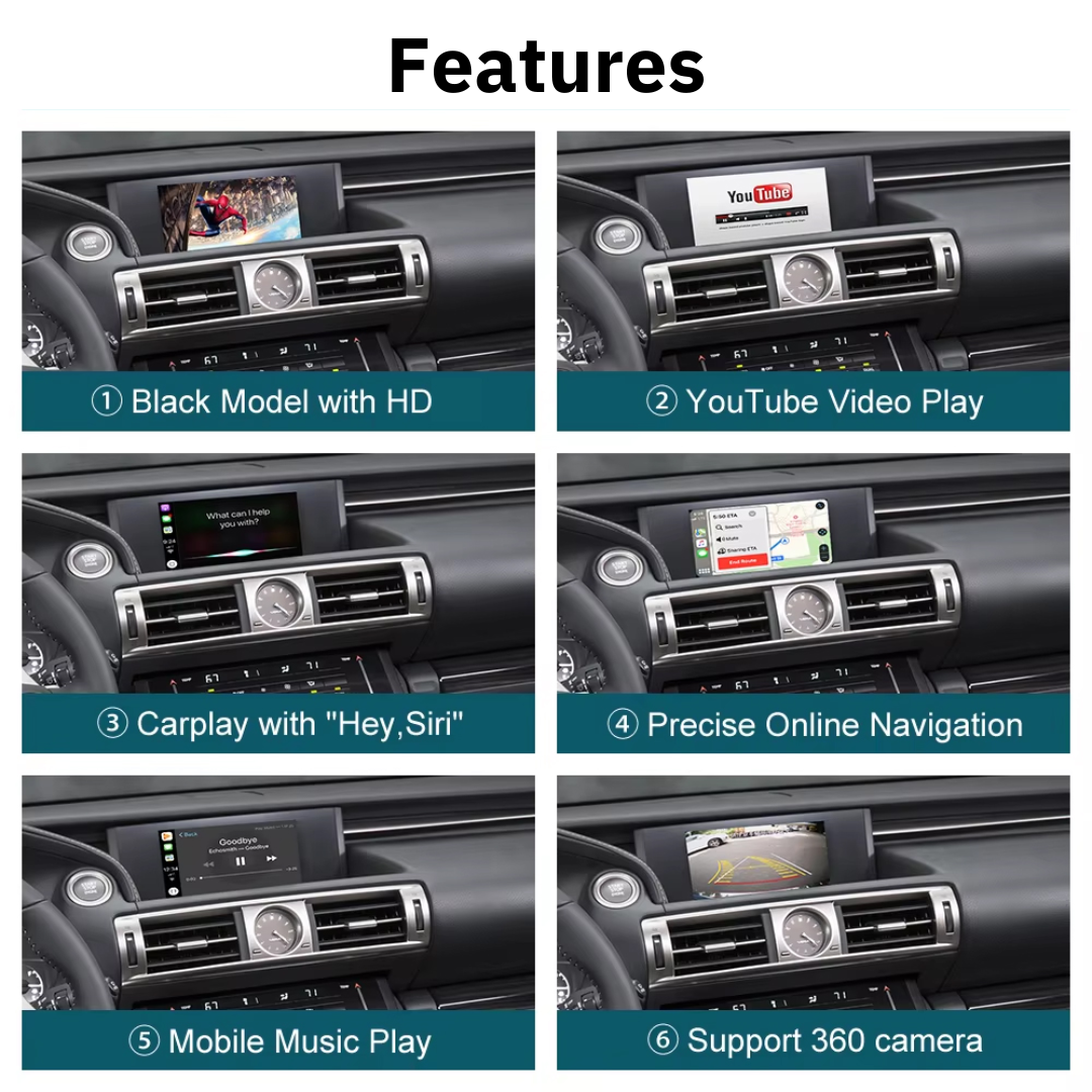 Wireless CarPlay & Android Auto Decoder For Lexus (Joystick / Small Touchpad)
