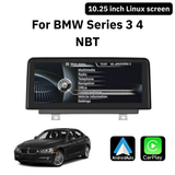 BMW 3/4 Series With NBT Linux 10.25" Wireless CarPlay & Android Auto Replacement Screen