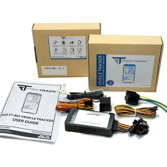 Car Truck GPS Tracker With Free Tracking App No Subscription AVS FT802