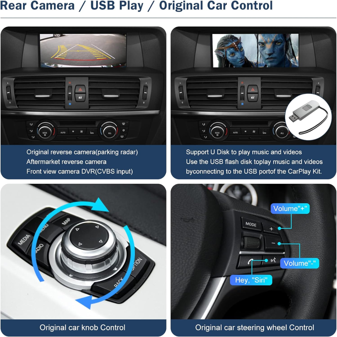 Wireless CarPlay Android Auto Decoder For BMW CiC 1 2 3 4 5 7 Series