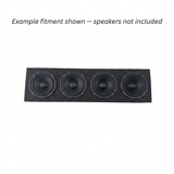 Carpeted Speaker Box Enclosure Quad 4-Hole  – 6.5" Midrange Speakers