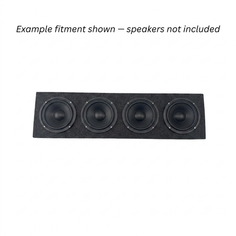 Carpeted Speaker Box Enclosure Quad 4-Hole  – 6.5" Midrange Speakers