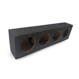 Carpeted Speaker Box Enclosure Quad 4-Hole  – 6.5" Midrange Speakers