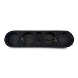 Carpeted Speaker Box Enclosure Rounded 6-Hole  – 4 x 8" + 2 x 3.8" cutouts