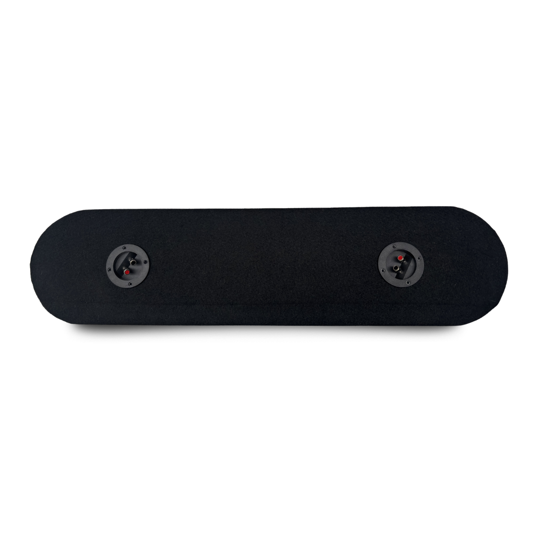 Carpeted Speaker Box Enclosure Rounded 6-Hole  – 4 x 8" + 2 x 3.8" cutouts