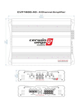 Cerwin Vega CVP1600.4D 4‑Channel Class AB Car Amplifier 1600W Max