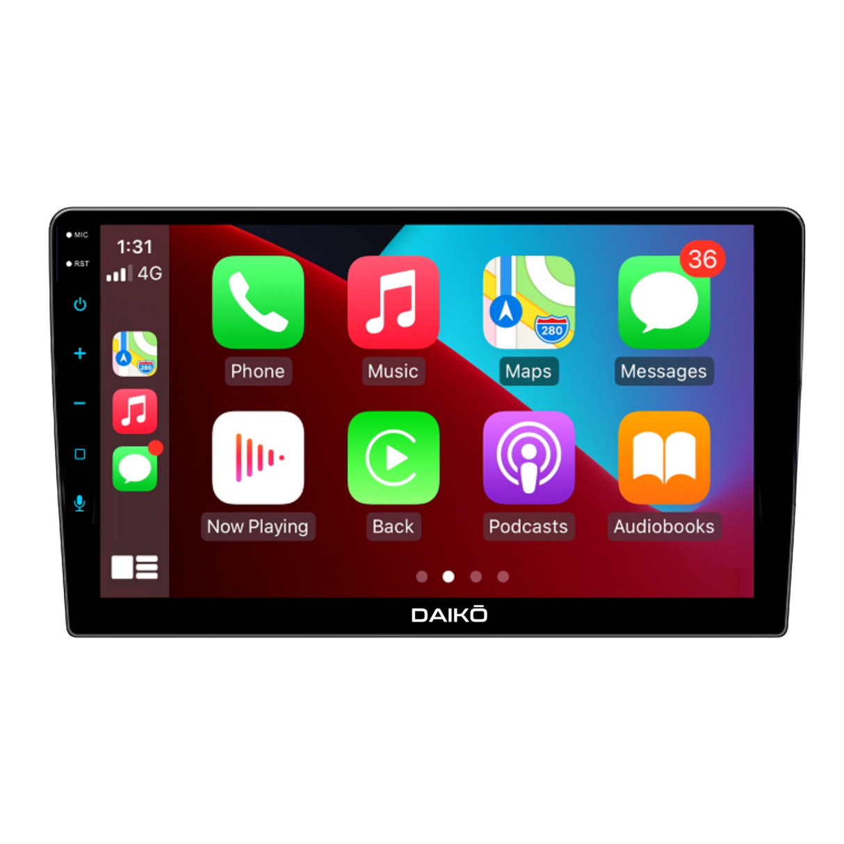 Daiko Multimedia Unit Wireless Carplay Android Auto For Toyota Hiace 2010-2018