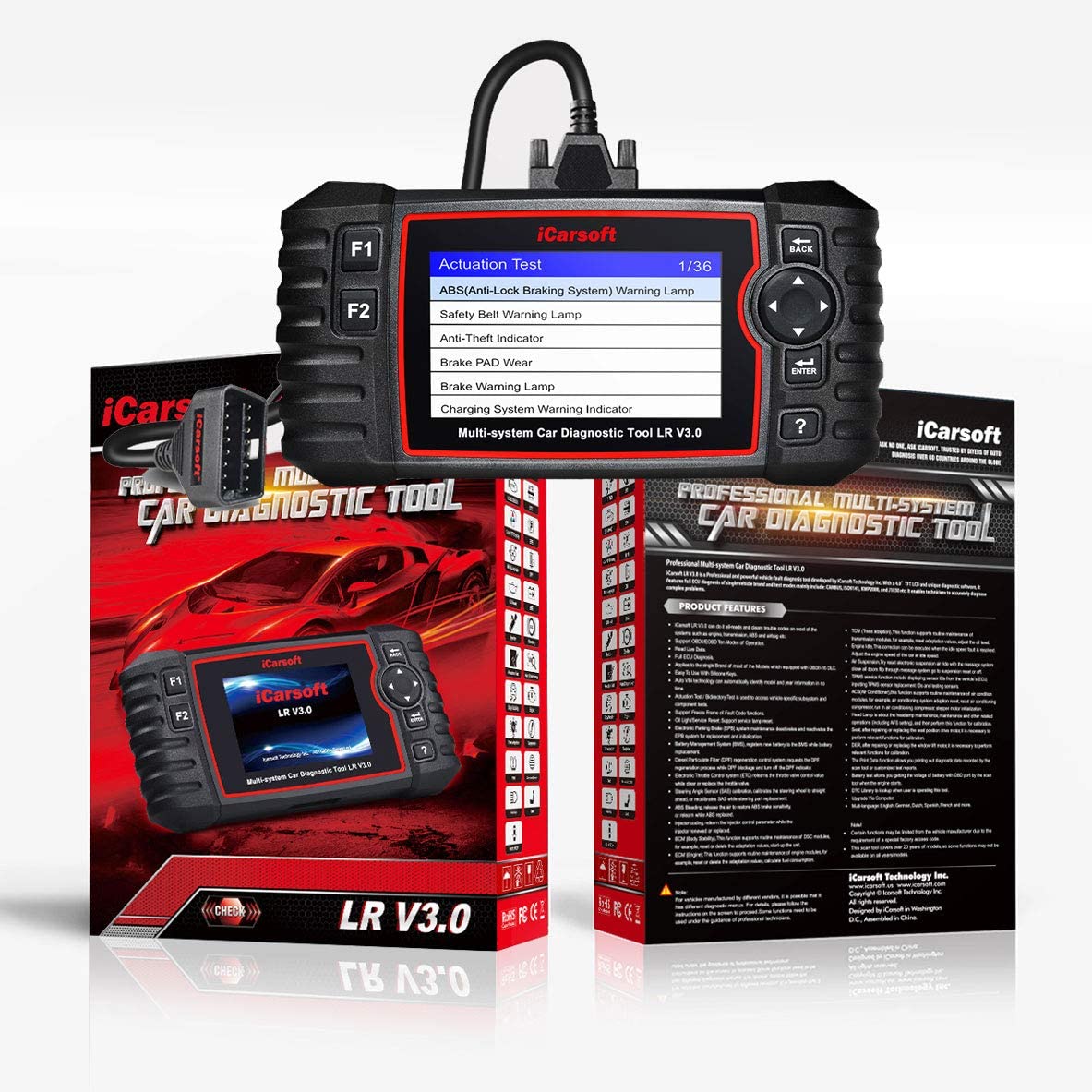 Car Diagnostic Scanner iCarsoft LR V3.0 for  LandRover/ Jaguar Oil, BMS, DPF etc