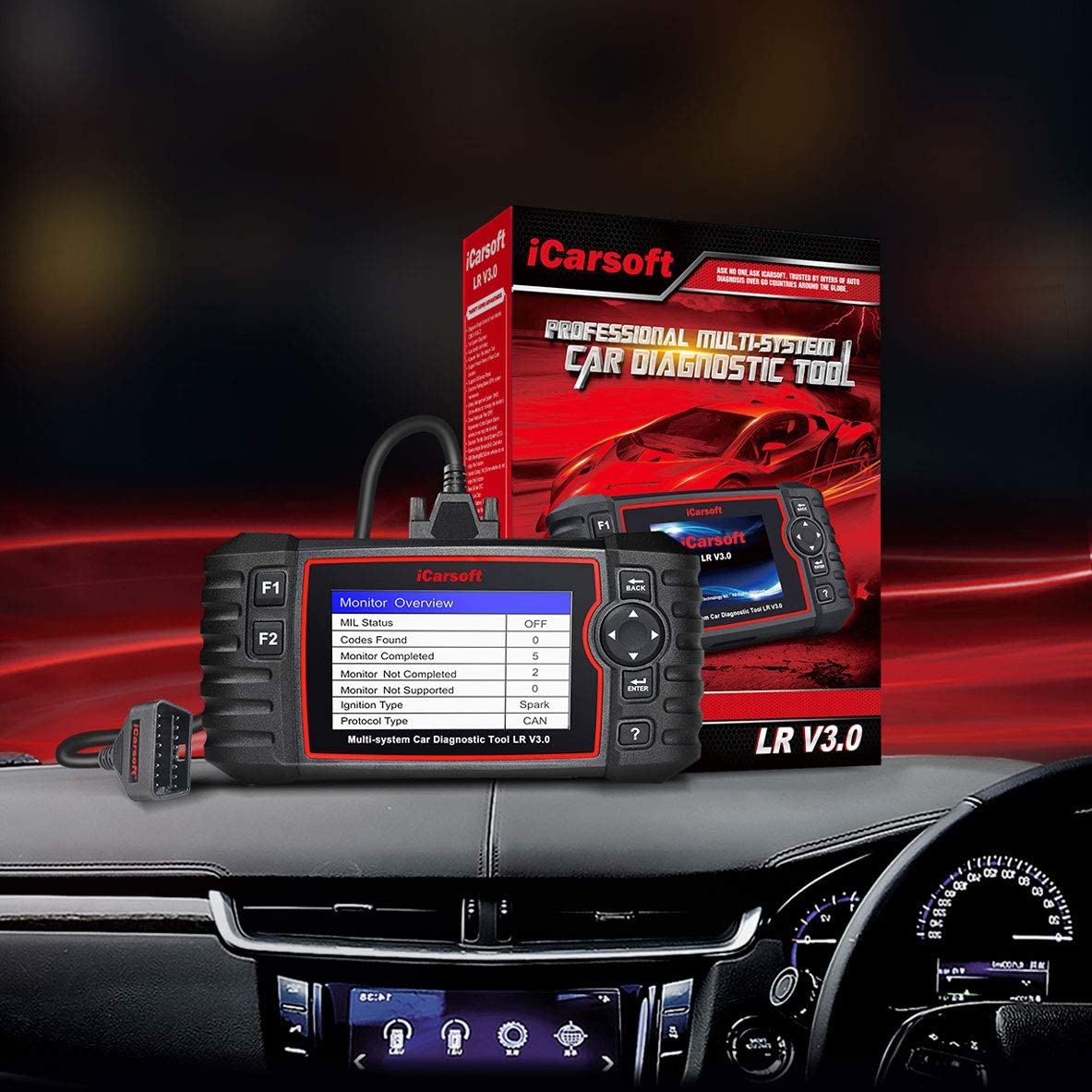 Car Diagnostic Scanner iCarsoft LR V3.0 for  LandRover/ Jaguar Oil, BMS, DPF etc