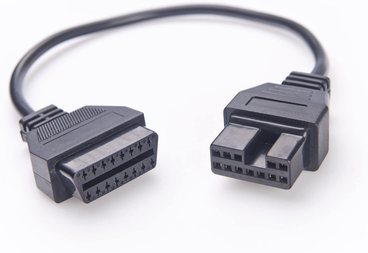 Mitsubishi Hyundai 12 pin to 16 pin OBD1 to OBD2 Diagnostic Adapter Connector