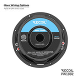 Recoil PW10D2 10-Inch Dual 2-Ohm Subwoofer 800W MAX