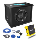 Recoil RS10 10" Bass Package – Loaded Sub Box + RL680.1 Mono Amp + 8 Gauge Wiring Kit + QR8 Quick Connector